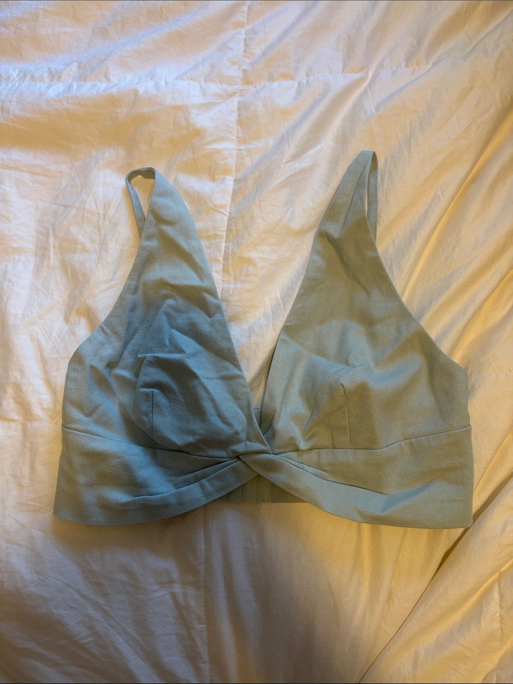 Meshki - Pale Blue Twist Bralette - Size M